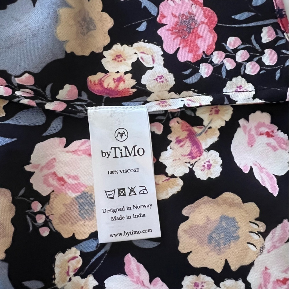 byTiMo Vintage Drape Mini Dress in Flora Black - Picture 15 of 16